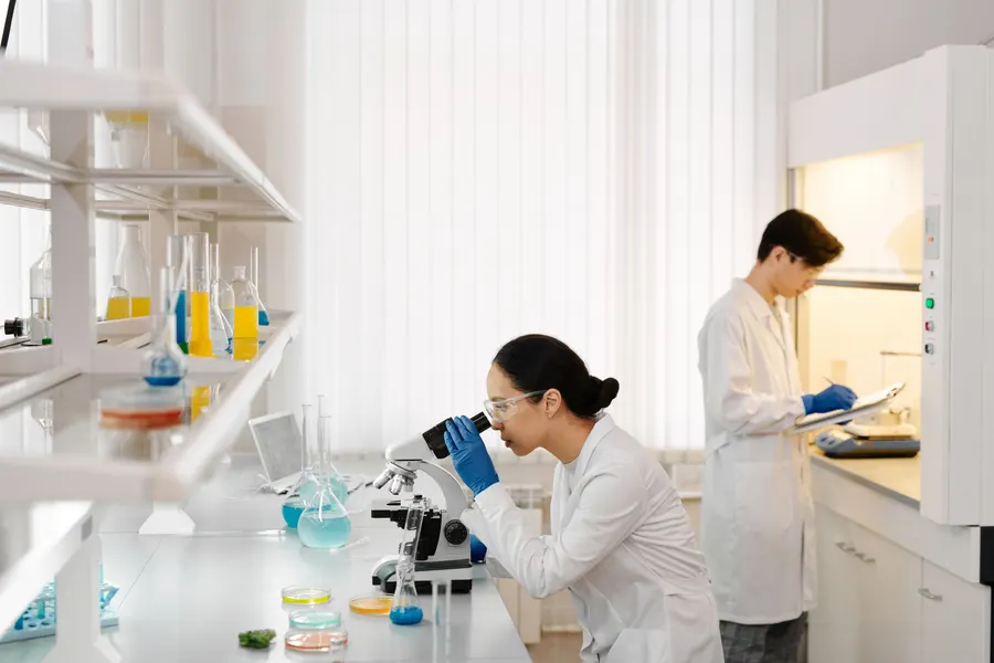 A research laboratory, as shot